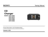 SONY_CDP-CX235_CX270_CX400_training manual